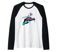 Marvel Super Heroes Spider-Gwen Earth-65 Graffiti Tag Style Maglia con Maniche Raglan