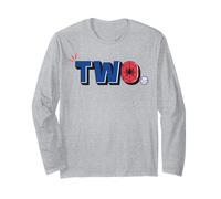 Marvel Super Heroes Spider-Man Numbers 2 Two 2nd Birthday Maglia a Manica