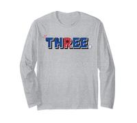 Marvel Super Heroes Spider-Man Numbers 3 Three 3rd Birthday Maglia a Manica