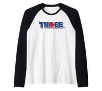 Marvel Super Heroes Spider-Man Numbers 3 Three 3rd Birthday Maglia con Maniche Raglan