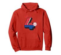 Marvel Super Heroes Spider-Man Numbers 4 Fourth 4th Birthday Felpa con Cappuccio