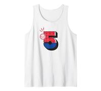 Marvel Super Heroes Spider-Man Numbers 5 Fifth 5th Birthday Canotta