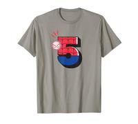 Marvel Super Heroes Spider-Man Numbers 5 Fifth 5th Birthday Maglietta