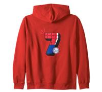 Marvel Super Heroes Spider-Man Numbers Seventh 7th Birthday Felpa con Cappuccio