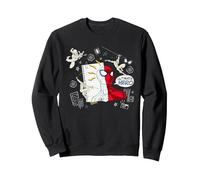 Marvel Super Heroes Spider-Man Ultimate Hero Notebook Sketch Felpa, Unisex per Adulti, Nero, L