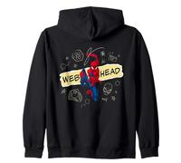 Marvel Super Heroes Spider-Man Web-Head Notebook Sketch Felpa con Cappuccio