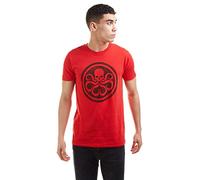 Marvel T-Shirt da Uomo con Logo Hydra, Rossa, XL