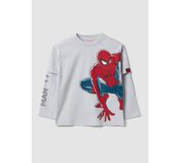 MARVEL, T-shirt Grigia A Maniche Lunghe In Puro Cotone Con Stampa Marvel Spider-man Per Bambino, Grigio, Taglia: 5-6