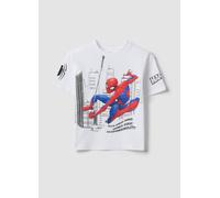 MARVEL, T-shirt In Puro Cotone Bianco Da Bambino Oversize Fit Con Spiderman, Bianco, Taglia: 5-6