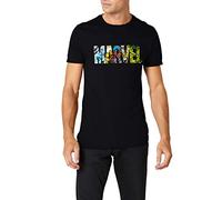 MARVEL T-Shirt Manica Corta Comic Strip Logo Nero L