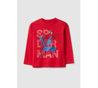 MARVEL, T-shirt Rossa Da Bambino In Puro Cotone Over Fit Con Stampa Spiderman, Rosso, Taglia: 3-4
