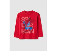 MARVEL, T-shirt Rossa Da Bambino In Puro Cotone Over Fit Con Stampa Spiderman, Rosso, Taglia: 4-5