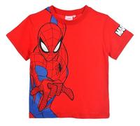 Marvel T-Shirt Spiderman, Maglia a Maniche Corte con Stampa Uomo Ragno, per Bambini, 100% Cotone (IT, età, 8 Anni, Regular, Rosso)