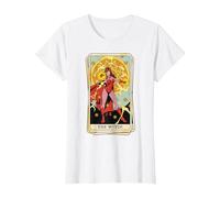 Marvel Tarot Scarlet Witch as The Witch Card Maglietta, Donna, Bianco, XS