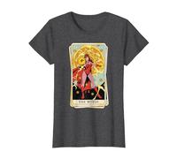 Marvel Tarot Scarlet Witch as The Witch Card Maglietta, Donna, Grigio Scuro, XL