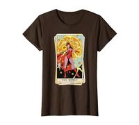 Marvel Tarot Scarlet Witch as The Witch Card Maglietta, Donna, Marrone, M