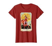 Marvel Tarot Scarlet Witch as The Witch Card Maglietta, Donna, Mirtillo Rosso, XXL