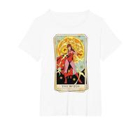 Marvel Tarot Scarlet Witch as The Witch Card Maglietta, Donna Plus-Size, Bianco, 2X