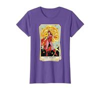 Marvel Tarot Scarlet Witch as The Witch Card Maglietta, Donna, Viola mélange, XXL