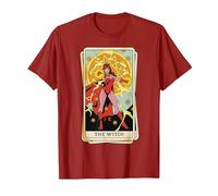 Marvel Tarot Scarlet Witch as The Witch Card Maglietta, Uomo, Mirtillo Rosso, XXL