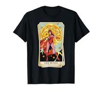 Marvel Tarot Scarlet Witch as The Witch Card Maglietta, Uomo, Nero, S