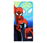 Marvel Telo Mare Spiderman per Bambini, Cotone e Microfibra, 70x140 cm, Rosso e Blu