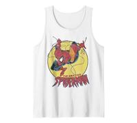 Marvel The Amazing Spider-Man Circle Ritratto Canotta, Uomo, Bianco, XL