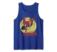 Marvel The Amazing Spider-Man Circle Ritratto Canotta, Uomo, Blu Reale, XL
