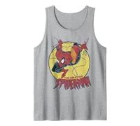 Marvel The Amazing Spider-Man Circle Ritratto Canotta, Uomo, Grigio Melange, XXL