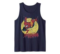 Marvel The Amazing Spider-Man Circle Ritratto Canotta, Uomo, Navy, M