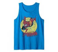 Marvel The Amazing Spider-Man Circle Ritratto Canotta, Uomo, Zaffiro, S