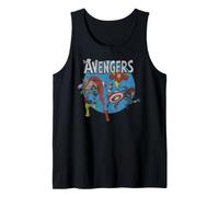 Marvel The Avengers Classic And Retro Group Portrait Vintage Canotta