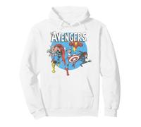 Marvel The Avengers Classic And Retro Group Portrait Vintage Felpa con Cappuccio