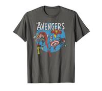 Marvel The Avengers Classic And Retro Group Portrait Vintage Maglietta