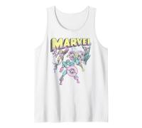 Marvel The Avengers Retro And Classic Group Portrait Vintage Canotta