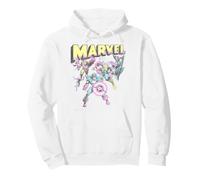 Marvel The Avengers Retro And Classic Group Portrait Vintage Felpa con Cappuccio