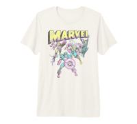 Marvel The Avengers Retro And Classic Group Portrait Vintage Maglietta Premium