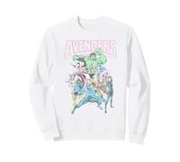 Marvel The Avengers Retro Classic Group Portrait Vintage Felpa