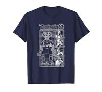 Marvel The Fantastic Four First Family And Herbie Blueprint Maglietta