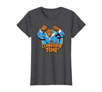 Marvel The Fantastic Four: First Steps Clobberin' Time Logo Maglietta, Donna, Grigio Scuro, M