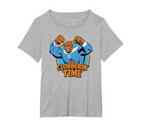Marvel The Fantastic Four: First Steps Clobberin' Time Logo Maglietta, Donna Plus-Size, Grigio Melange, 3X
