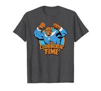 Marvel The Fantastic Four: First Steps Clobberin' Time Logo Maglietta, Uomo, Grigio Scuro, 5XL