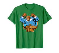 Marvel The Fantastic Four: First Steps Clobberin' Time Logo Maglietta, Uomo, Verde Mela, 3XL
