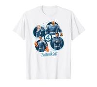 Marvel The Fantastic Four: First Steps Family Schematics Maglietta, Uomo, Bianco, 5XL