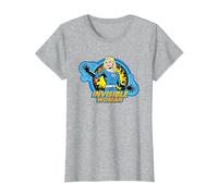 Marvel The Fantastic Four: First Steps Invisible Woman Toon Maglietta, Donna, Grigio Melange, L