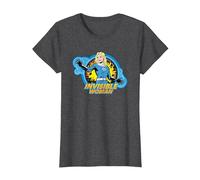 Marvel The Fantastic Four: First Steps Invisible Woman Toon Maglietta, Donna, Grigio Scuro, L