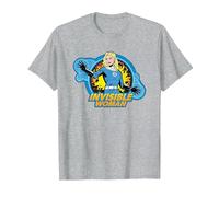 Marvel The Fantastic Four: First Steps Invisible Woman Toon Maglietta, Uomo, Grigio Melange, 5XL