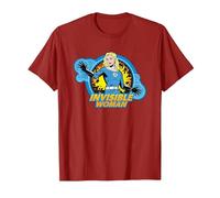 Marvel The Fantastic Four: First Steps Invisible Woman Toon Maglietta, Uomo, Mirtillo Rosso, L
