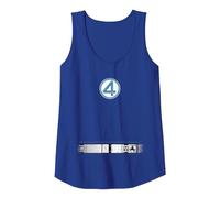 Marvel The Fantastic Four: First Steps Mr. Fantastic Costume Canotta, Donna, Blu Reale, M