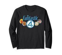 Marvel The Fantastic Four: First Steps Retro Team & Logo Maglia a Manica